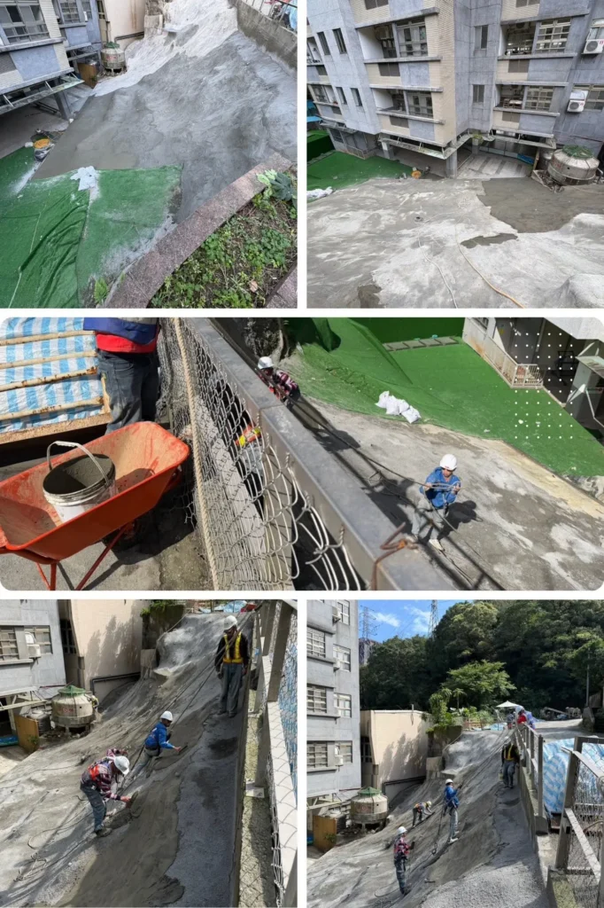 基隆市仁愛區邊坡泥作