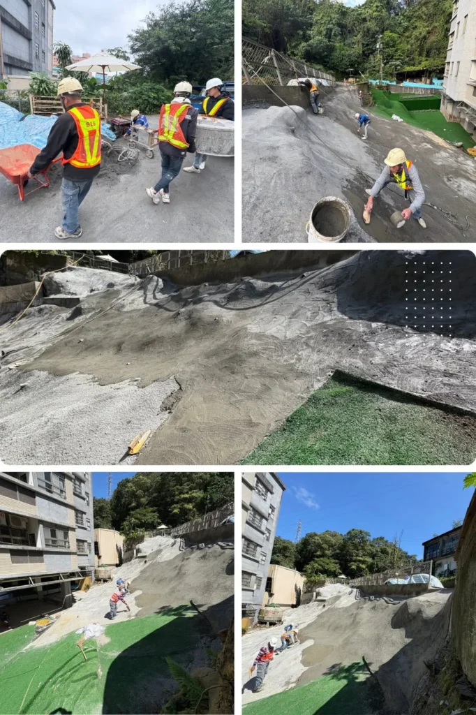 基隆市仁愛區邊坡泥作