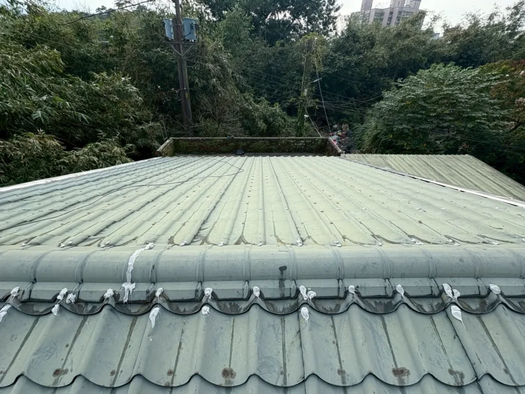 大德路鐵皮屋頂補矽利康