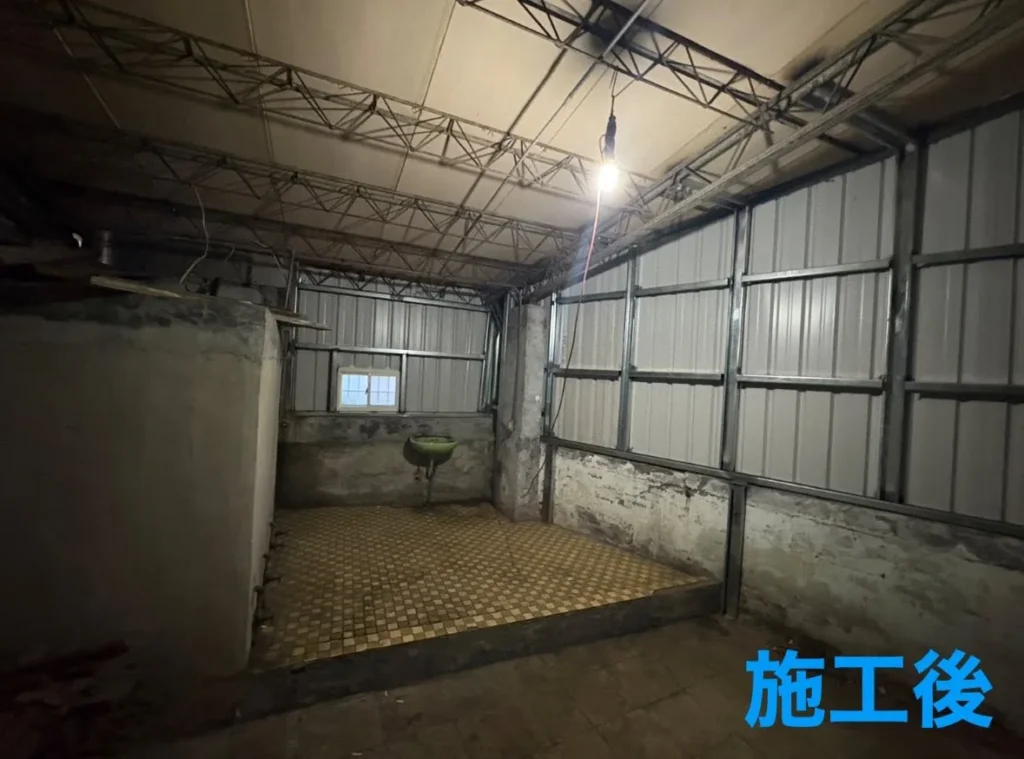 基隆安一路頂樓鐵皮屋頂完成後室內成果