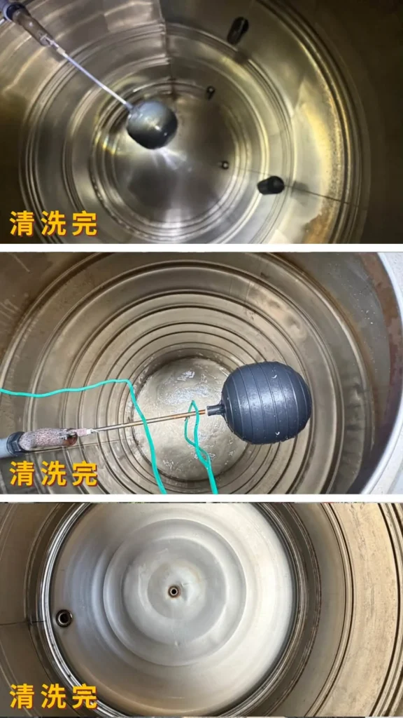 水塔清洗完工後_水塔內部清洗完成