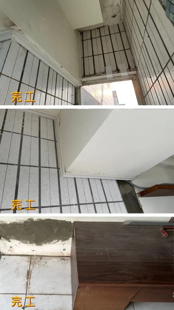 細部修繕收尾完工後_牆面與木作交接收邊