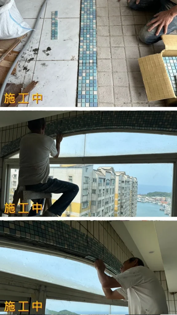 細部修繕收尾施工中_窗框周邊細部修整