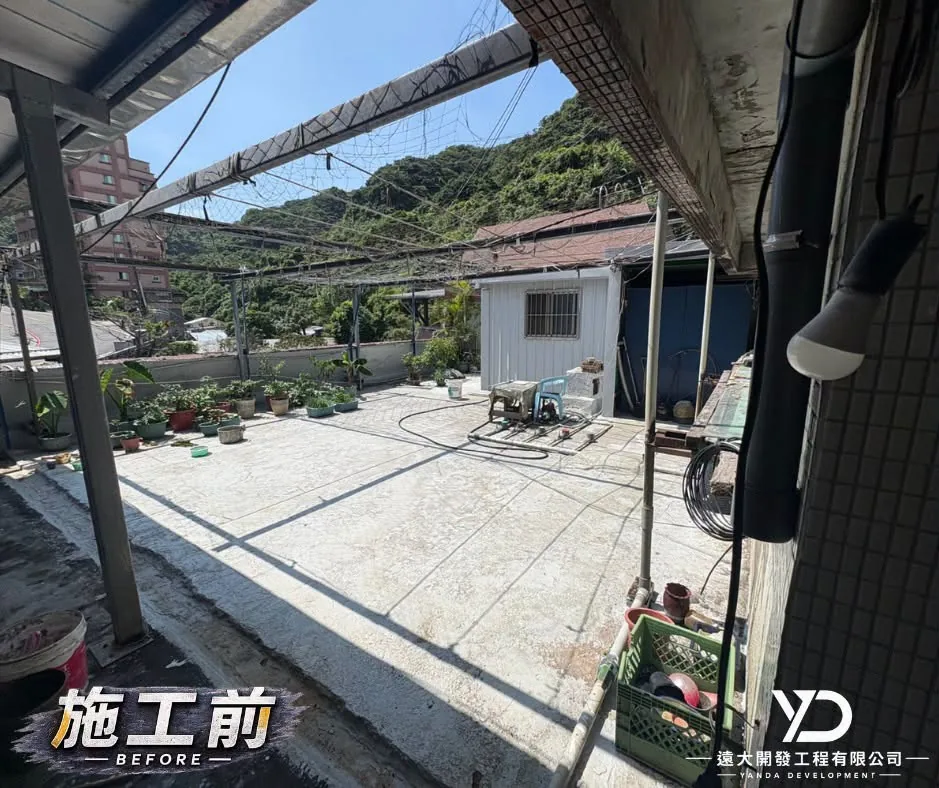 鐵皮屋新建施工前_原有棚架與屋頂空間