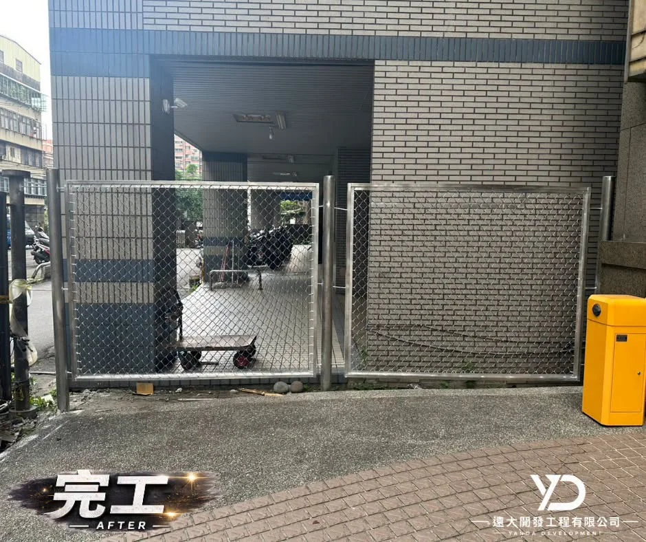 長虹大鎮白鐵菱形網更新完工後_白鐵菱形網圍籬全景_2