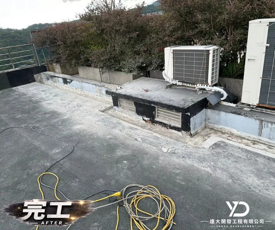 頂樓截水溝施作工程完工後_空調設備區完工全景