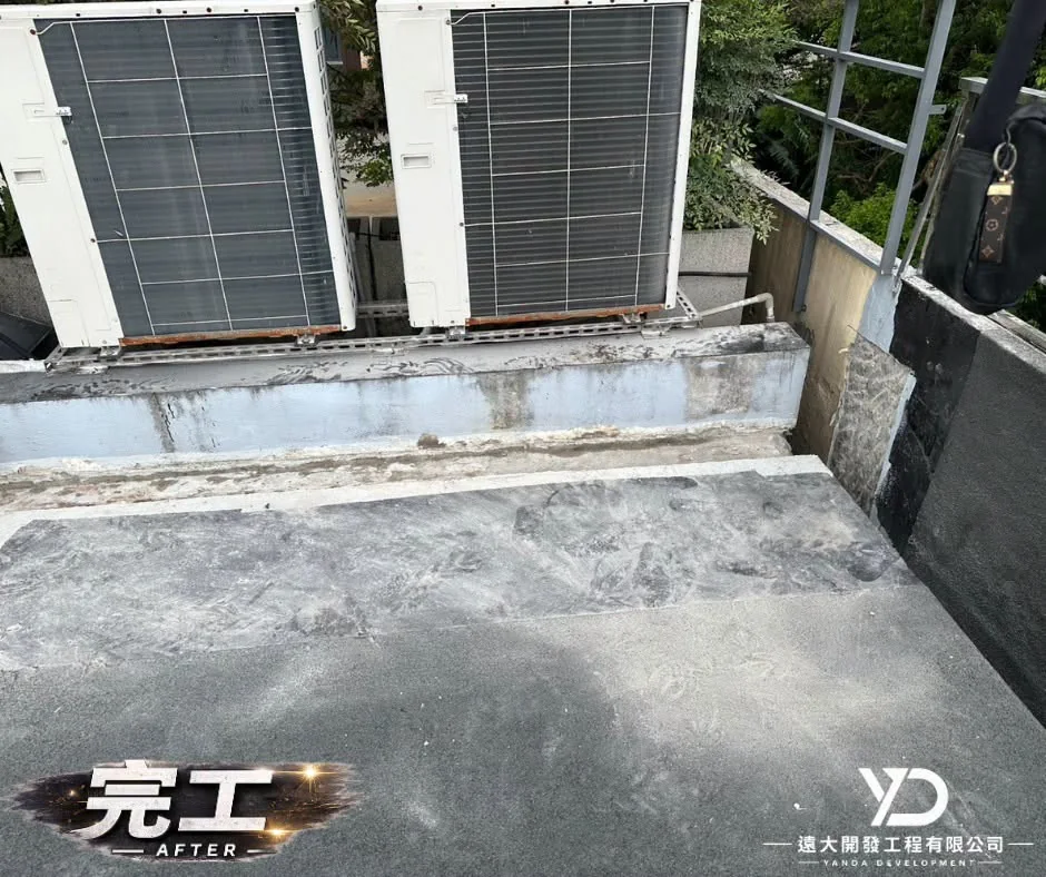 頂樓截水溝施作工程完工後_空調設備平台截水溝