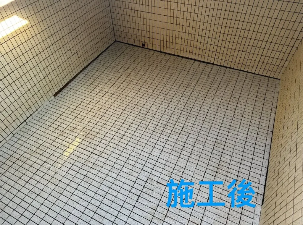 深美老人長期照護中心水塔清洗後磁磚內部恢復潔淨