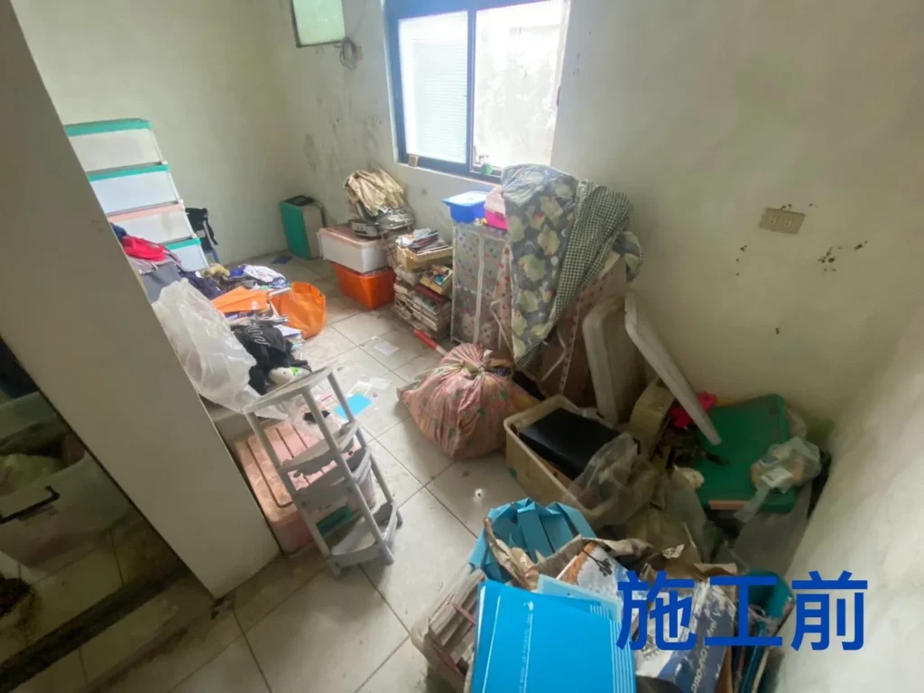 桃園龍潭住家清運前儲物空間堆滿箱籃與雜物
