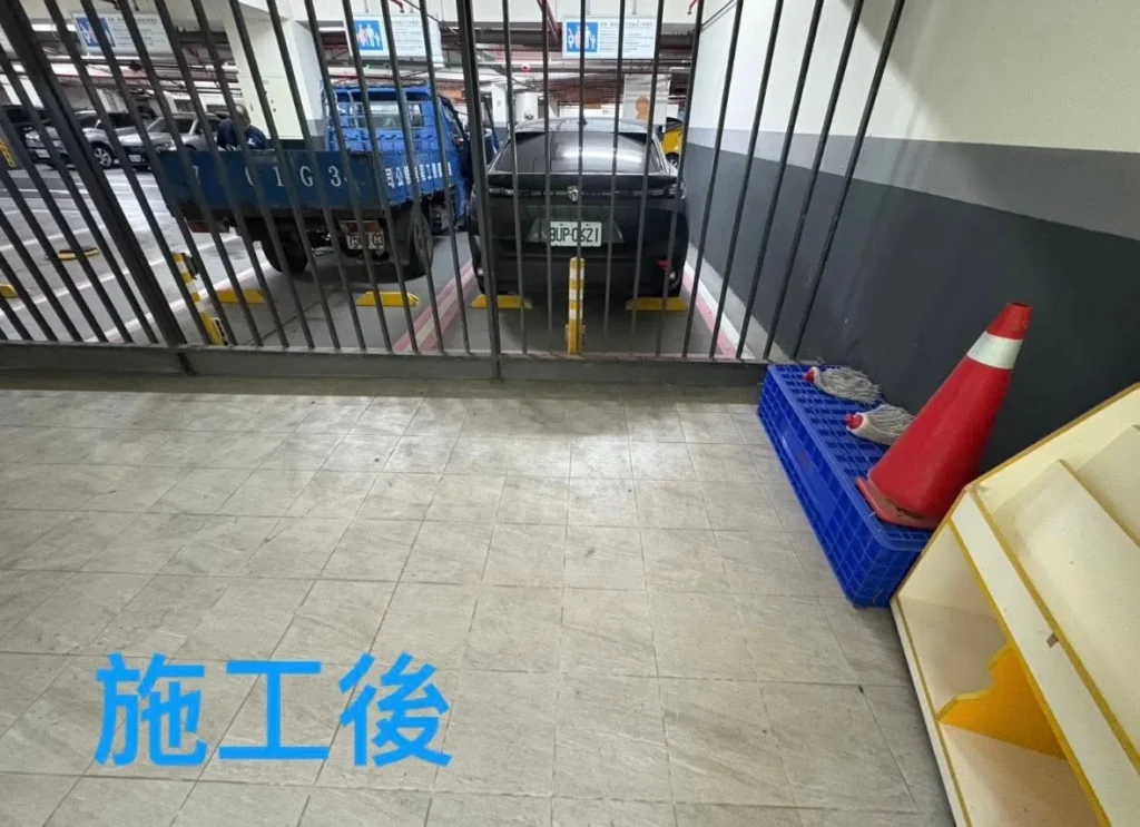 中興國小欄杆底部封閉完成，牆角區段與地面接縫收整