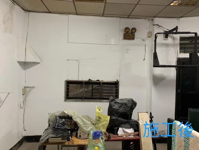 基隆仁愛區全室油漆完成,窗邊與主要牆面呈現一致明亮色澤
