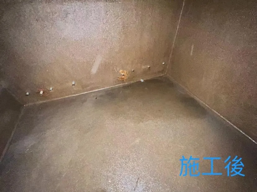 基隆信二路水泥水塔清洗完成後乾淨內部