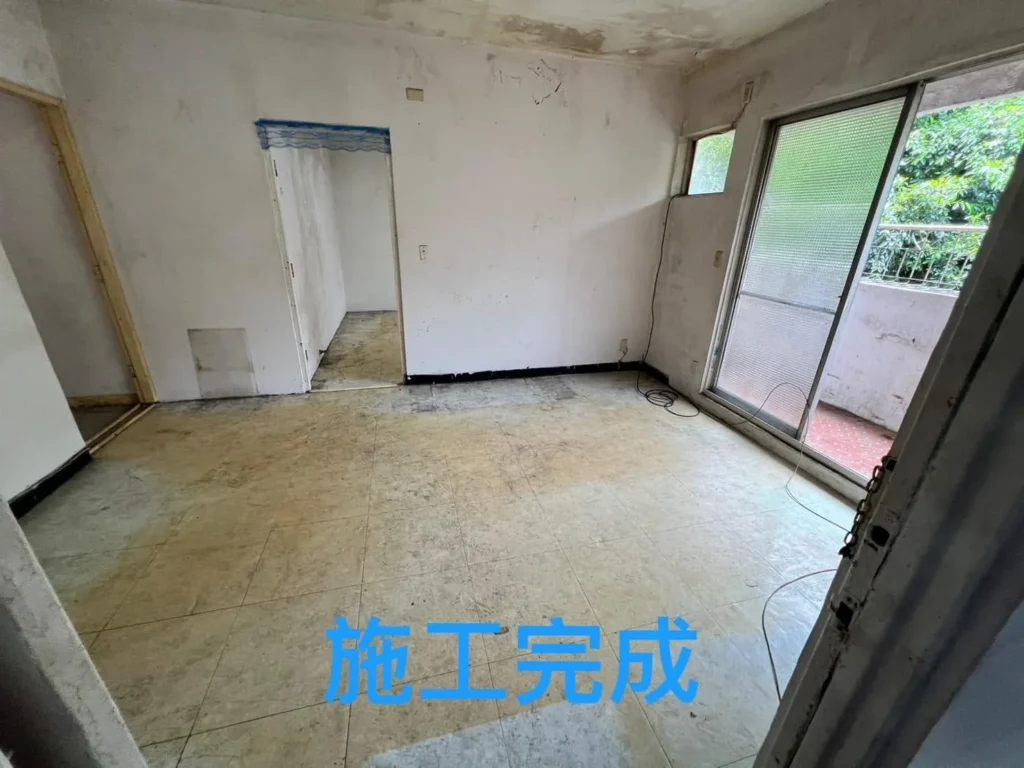 基隆麥金路居家拆除完工後客廳恢復空曠