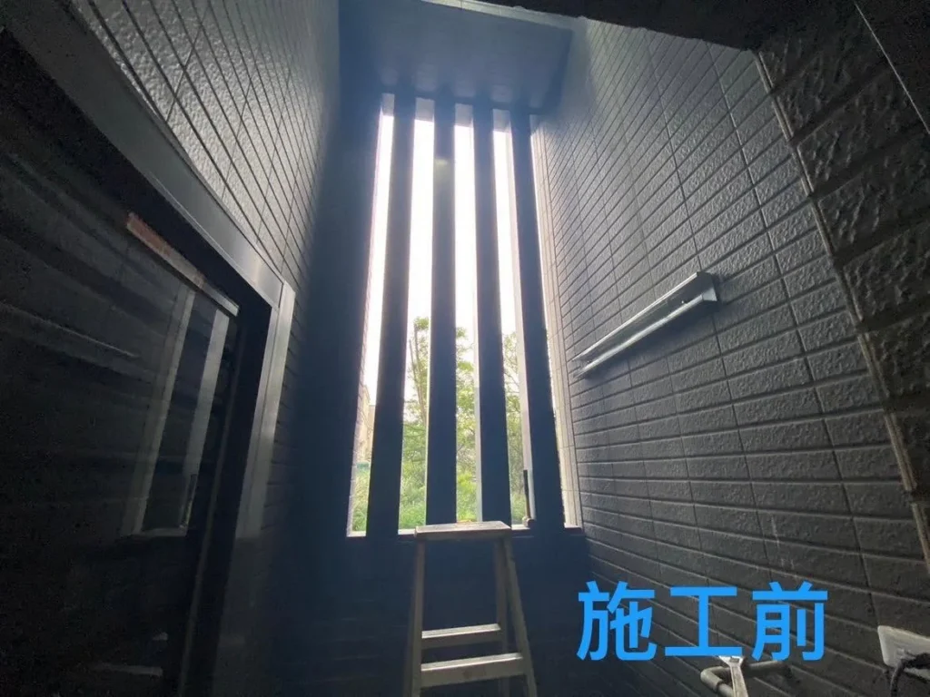 桃園觀音鐵工施工前外陽台挑高開口