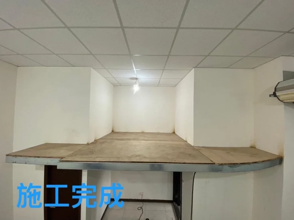 桃園觀音店面夾層完成後平台全景