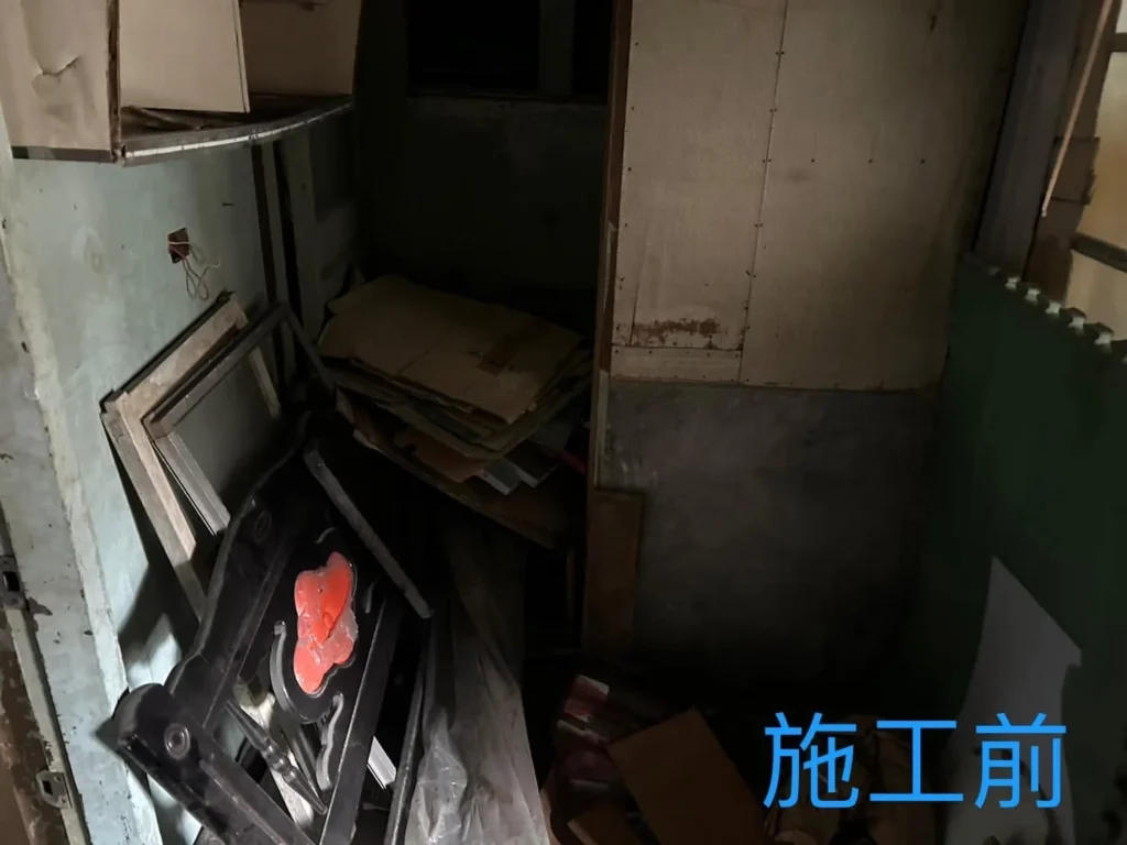 基隆安樂區清運前櫥櫃周邊空間擁擠